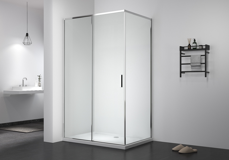 EX-507-2 5/6mm jednokolečkové posuvné slim sprchový kout + boční sklo